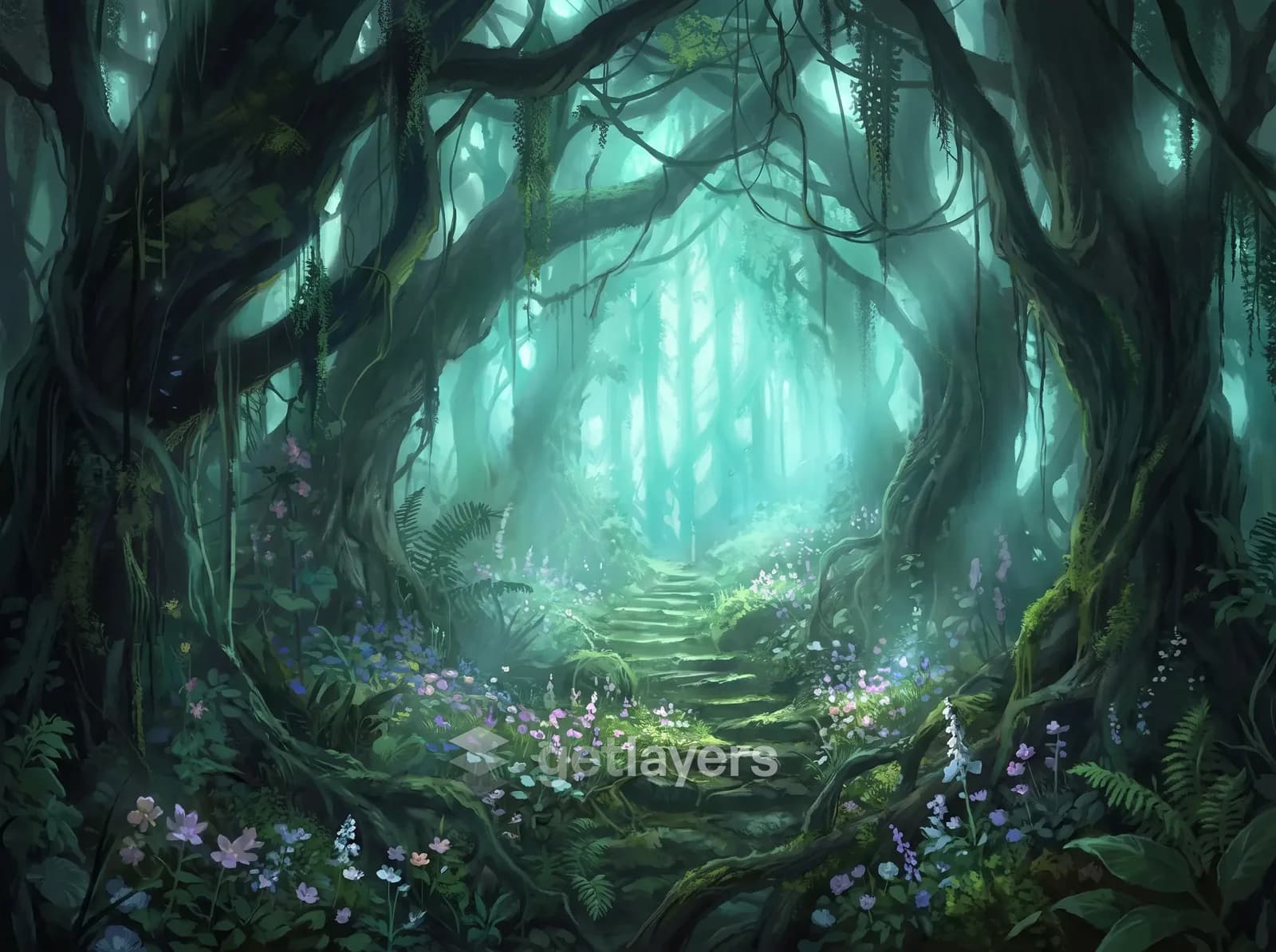 Teal Forest Path
