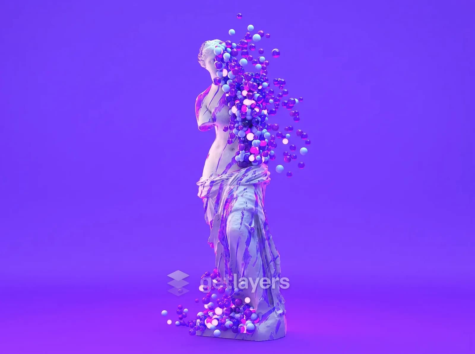 Violet Flower Statue